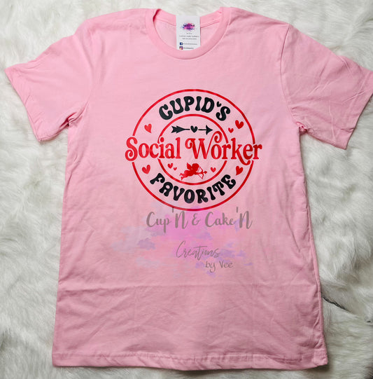 Cupids Favorite Social Worker T-shirt